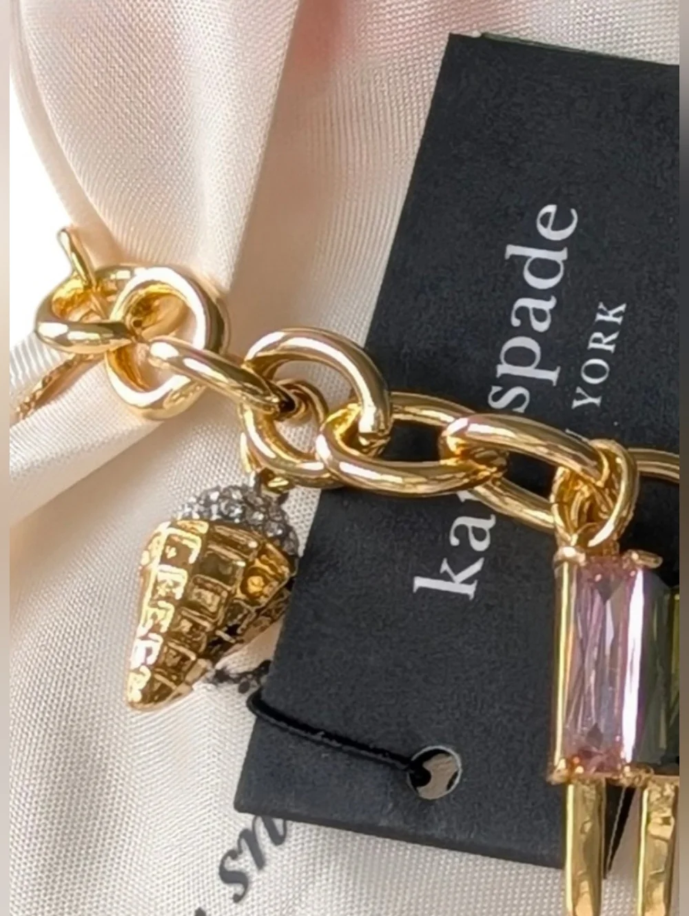 New NWT Kate Spade ♠️ Fast Food Charm Bracelet - Picture 2 of 13